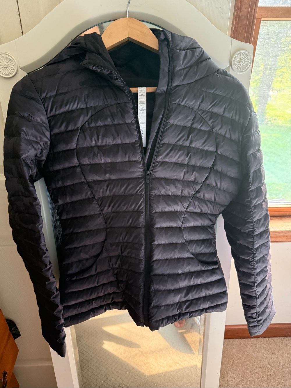 Lululemon Pack it Down Jacket Camo Multi Grey 8 Puffer Black Slate Blue